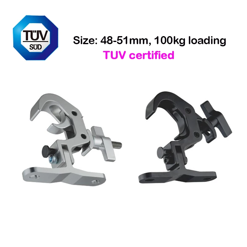 

Quick Rig Clamp With Baseplate For Heavy Lighting 2Inch Stage Truss Clamp 100KG Bearing Light Hooks