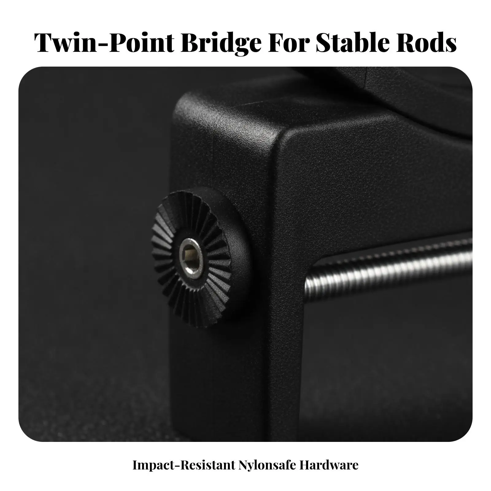 Bridge Fishing Rod Holder with Metal Mounting Rod Clamp for Boat Deck Railing 360 Degree Rotation