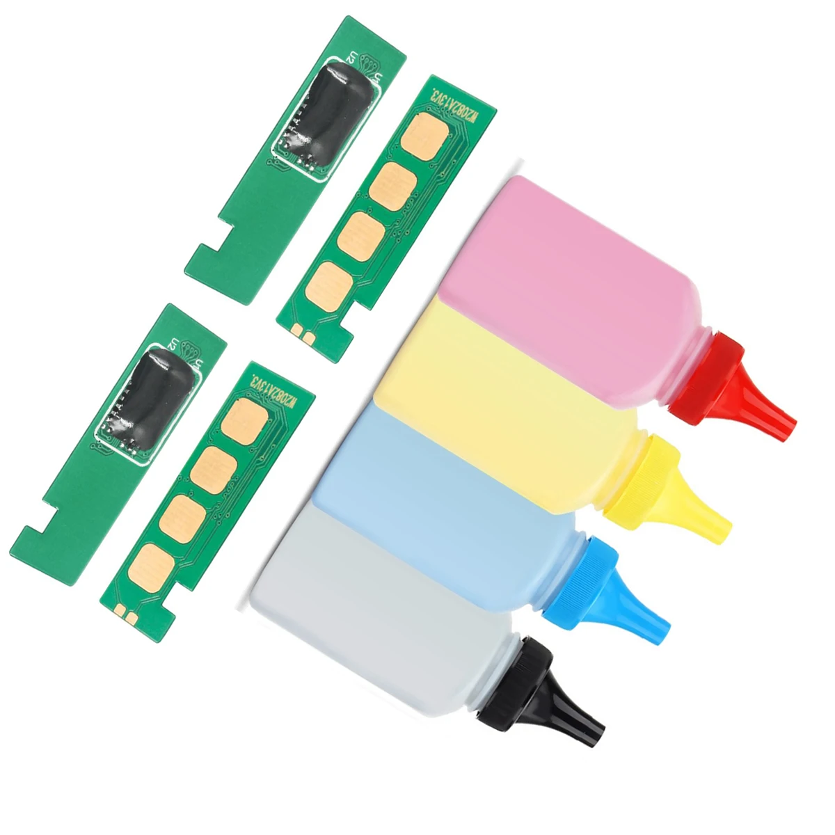 4Pcs Toner Pwoder and Reset Chip for HP W2060A W2070A W2080A W2090A 116A 117A 118A 119A Color 150a 150w 150nw MFP 178nw 179fnw