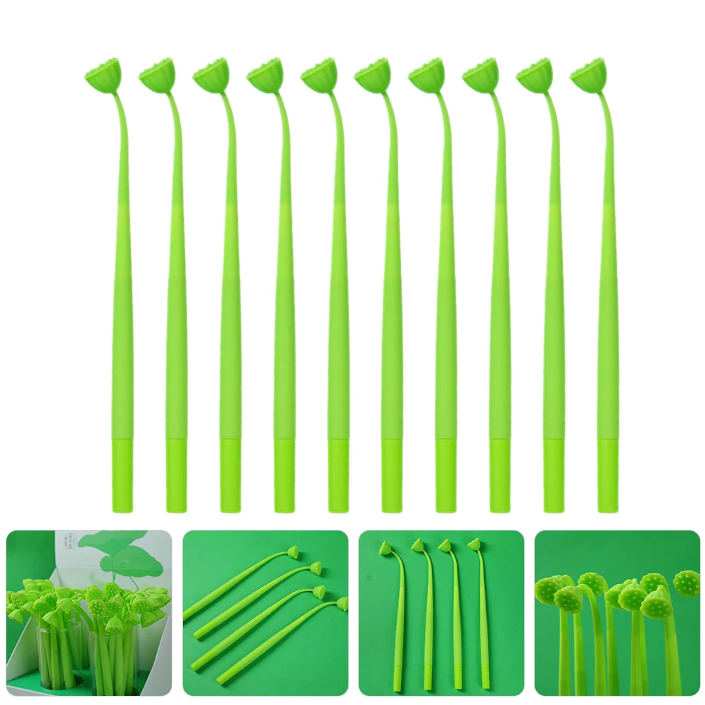 

10 Pcs Writing Gel Pen Fountain Ink Pens Smooth Small and Fresh Cute Student Black