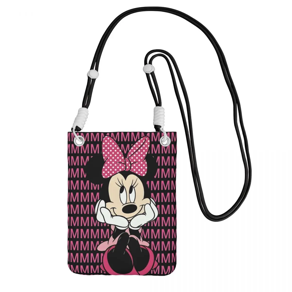 

Сумка для мобильного телефона с Микки Маусом на заказ для мужчин и женщин, сумка через плечо с героями мультфильмов, подходит для монет, мини-кошелек на плечо, кошелек