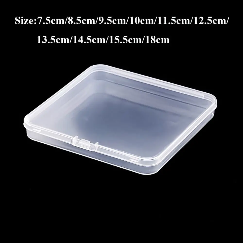 Portable Square Packing Storage Box Transparent Plastic Jewelry Beads Container Durable Small Items Case Sundries Organizer
