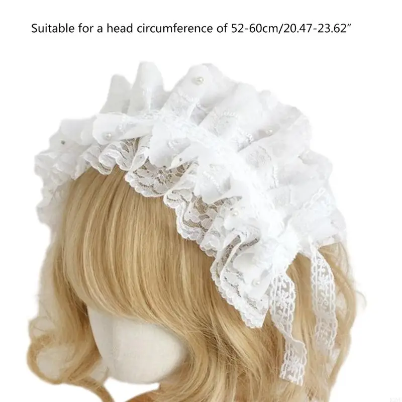 K3NF Ruffle Lace Bowknot Headplay Cosplay Party Comicshow Comicshow Headpieces