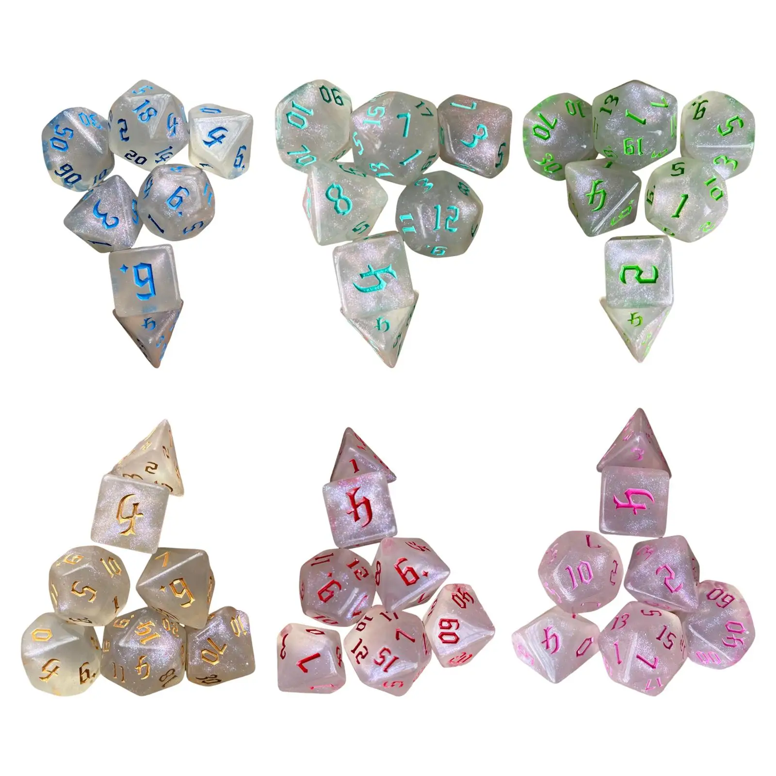 Dados poliédricos definem dados de jogo multiuso resistentes ao desgaste para rolo de jogos de mesa