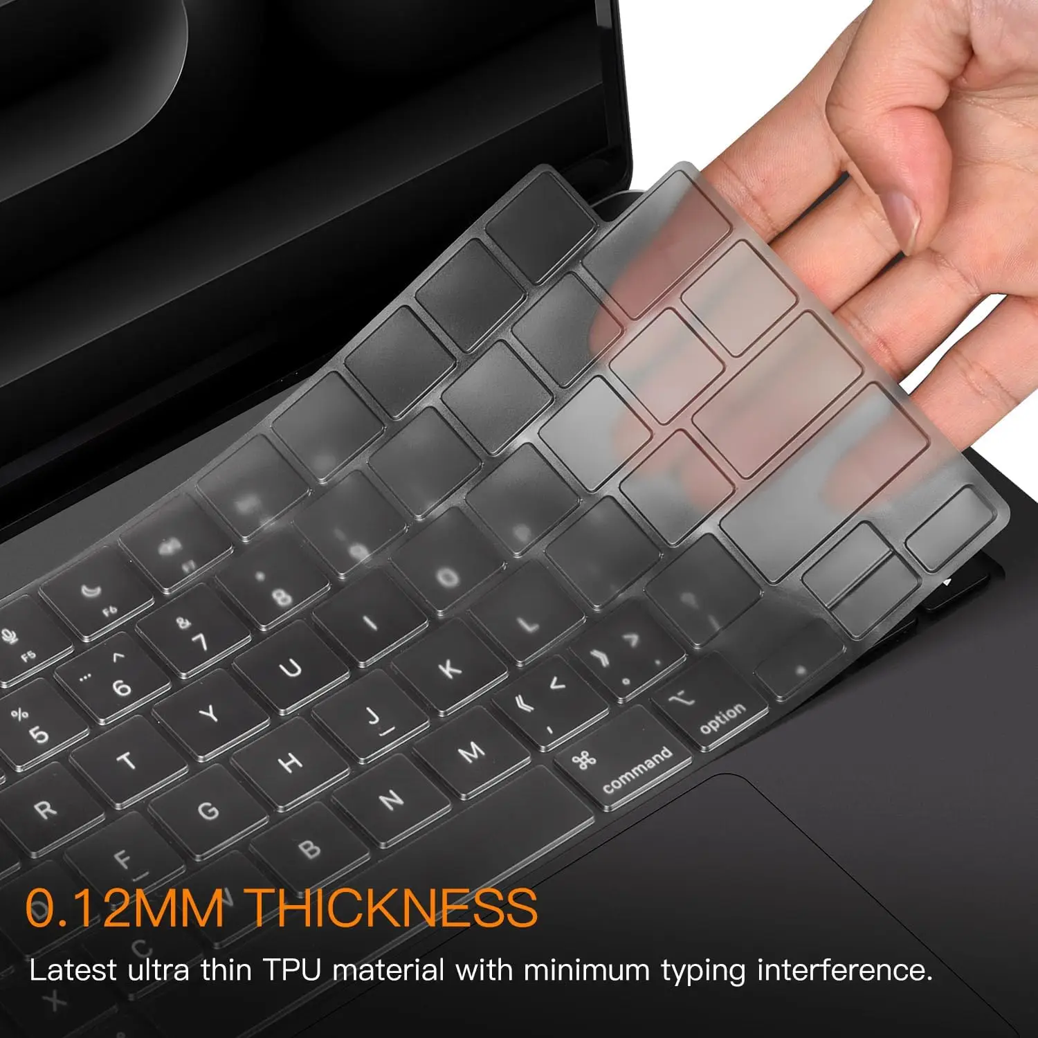 US Black Crystal Ultra Thin TPU Soft keyboard Cover Film for 2024 Macbook Air M1 M2 M3 Pro 14 16 air 13.615 A3113 A3114 A2337