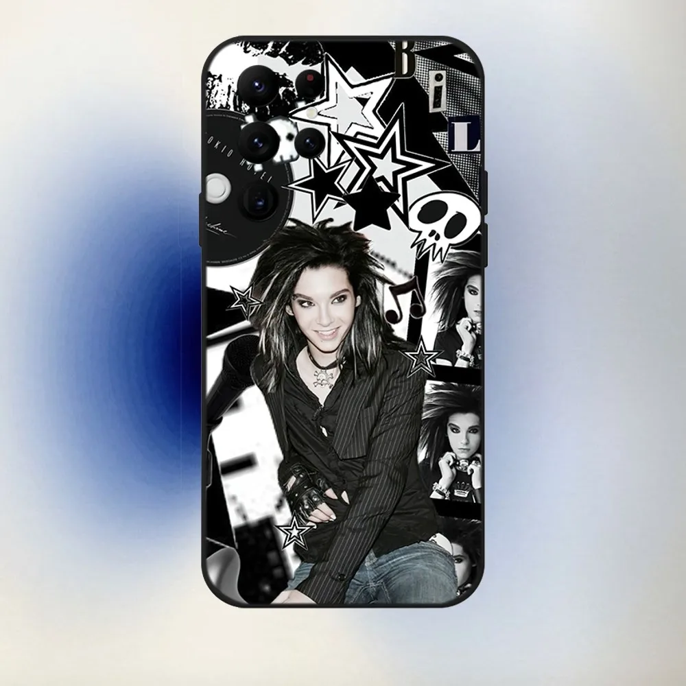 Tom Bill Kaulitz Tokio Hotel Phone Case For Samsung S24,23,22,30,21,10,9,Ultra,Plus,Lite,FE,5G Black Soft Case