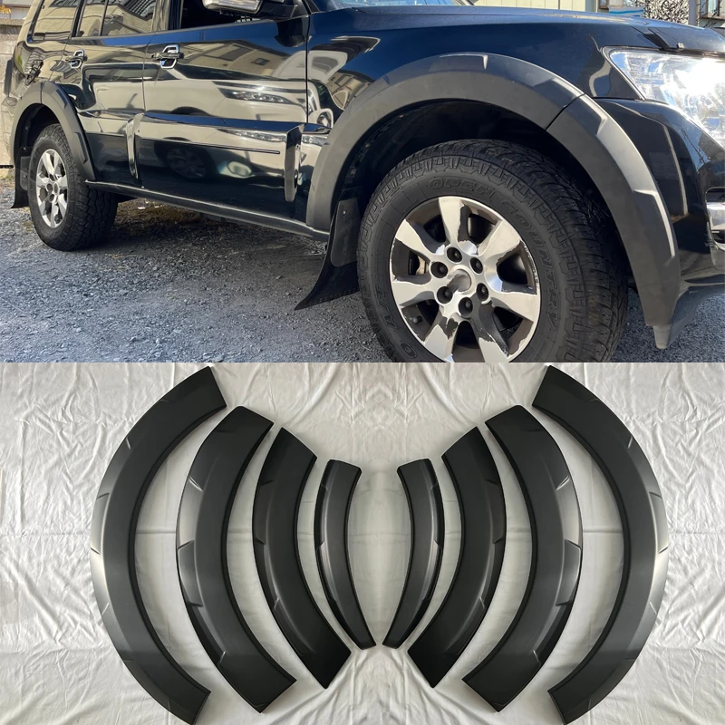 Black Wheel Arch Mudguards For Mitsubishi Pajero Montero V93W V97W V98W Mud Flap Guard splash Fenders Mudflaps Car Parts