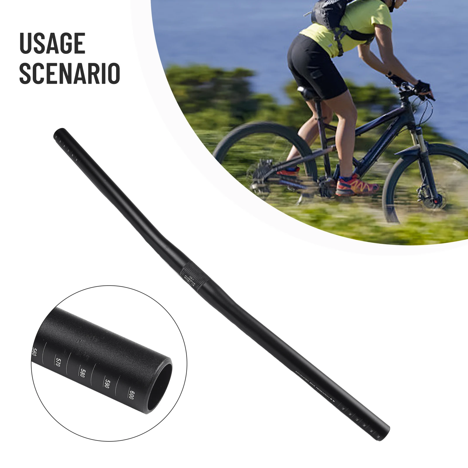 

New Aluminium Handlebar Mountain Bike Bicycle 600mm Riser 25.4mm Bar Aluminium Alloy Ultra Light Handlebars Bicycle Parts