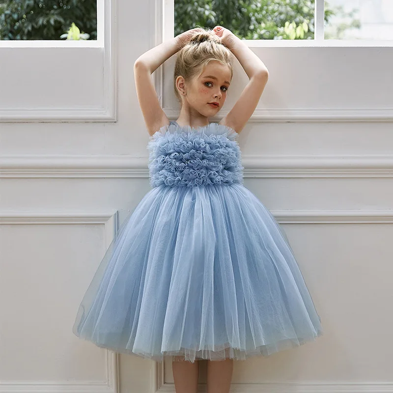 

children's tutu dress for girls party dresses kindergarten stage performance costume birthday princess flower wedding