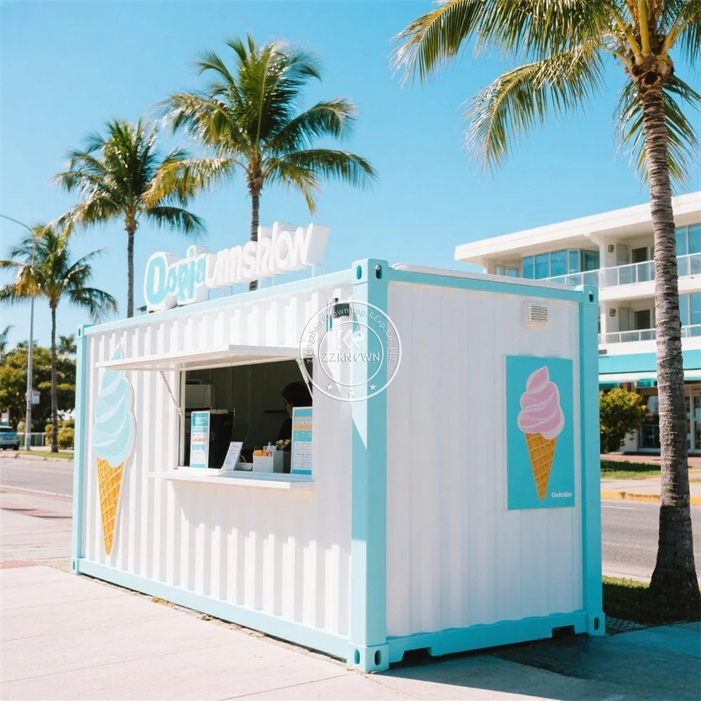 

Modern Prefabricated Bar Modular Steel Houses Coffee Shop Street Restaurant Full Kitchen Outdoor Fast Food Coffee Kiosk