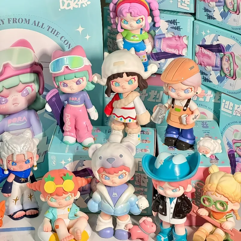 

Подлинная серия Dora Blind Box 4-го поколения Escape Plan, милая фигурка аниме-сюрприз, загадочная коробка, настольный декор, игрушки, подарок на складе