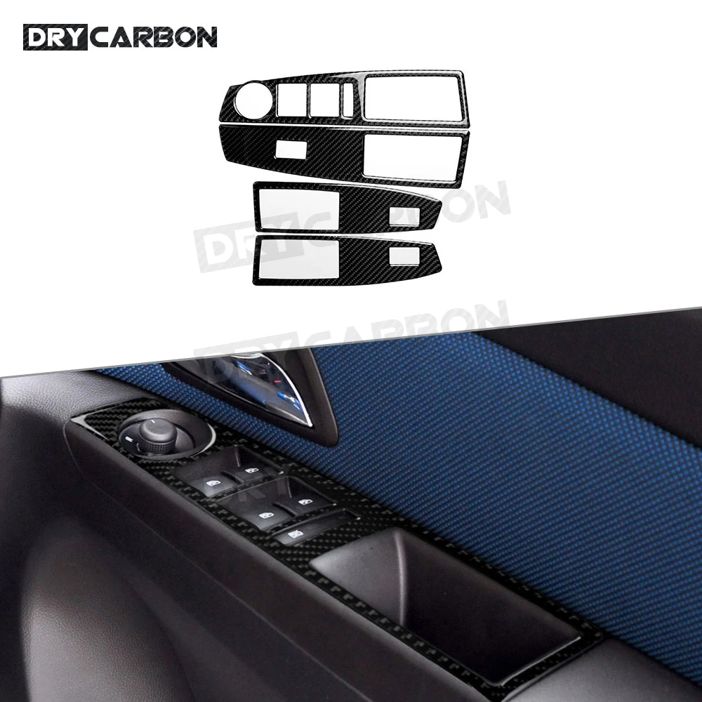 

For Chevrolet Cruze 2009-2015 Carbon Fiber Side Window Lifter Switch Button Trim Cover Decals Sticker Car Accessories