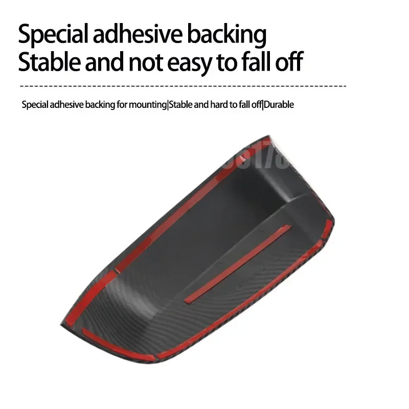 2PCS Fit for Ford Ranger Everest 2024 2025 2026 Side Mirror Cover Wing Rearview Accessories Carbon Pattern Glossy Black Modified view 5