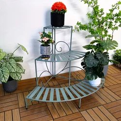 outdoor floor flower pot display stand 3-layer metal line stepped metal plant pots stand 3 tiers flower pot rack