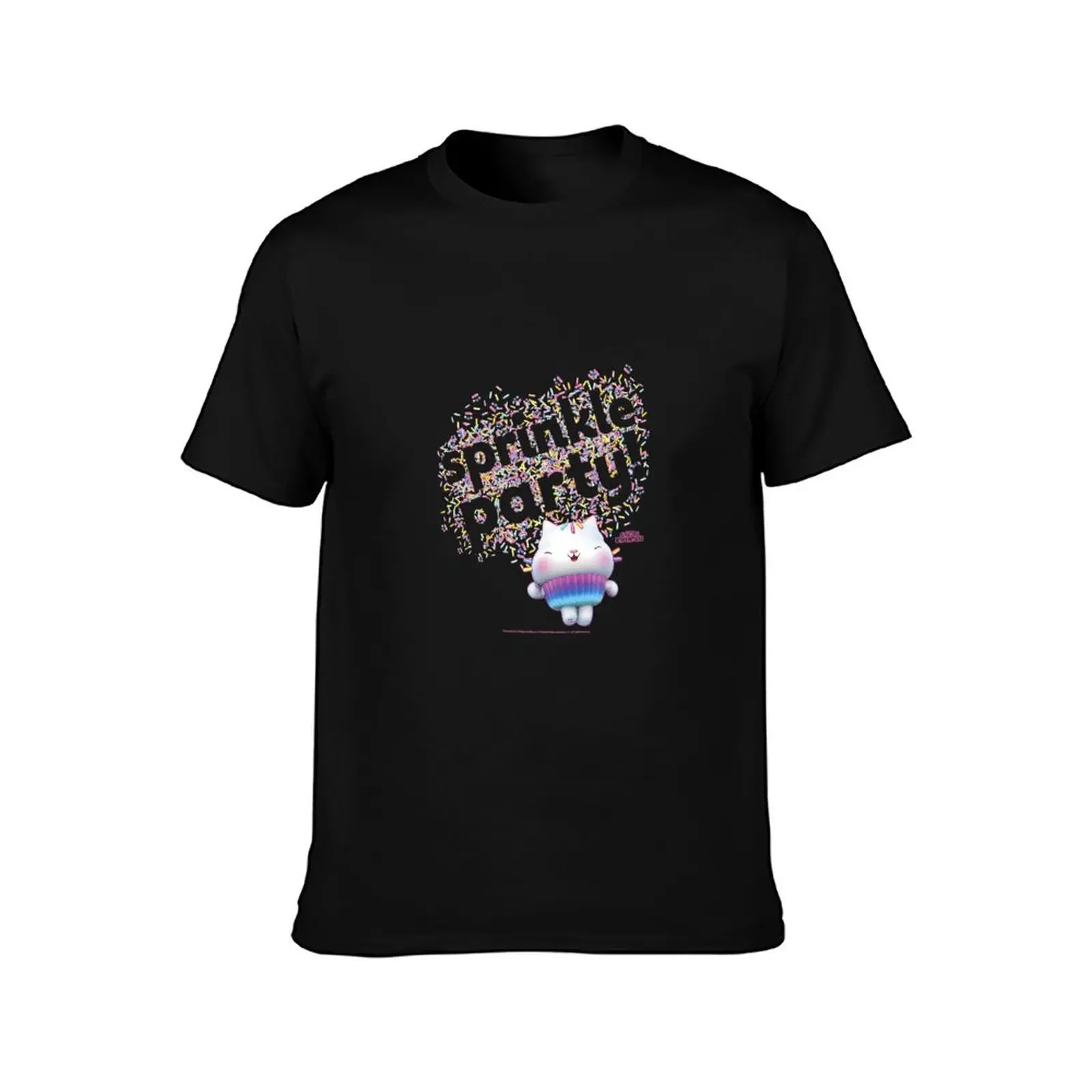 Gabby's Dollhouse Cakey Cat Sprinkle Party T-Shirt anime figures quick drying mens t shirts