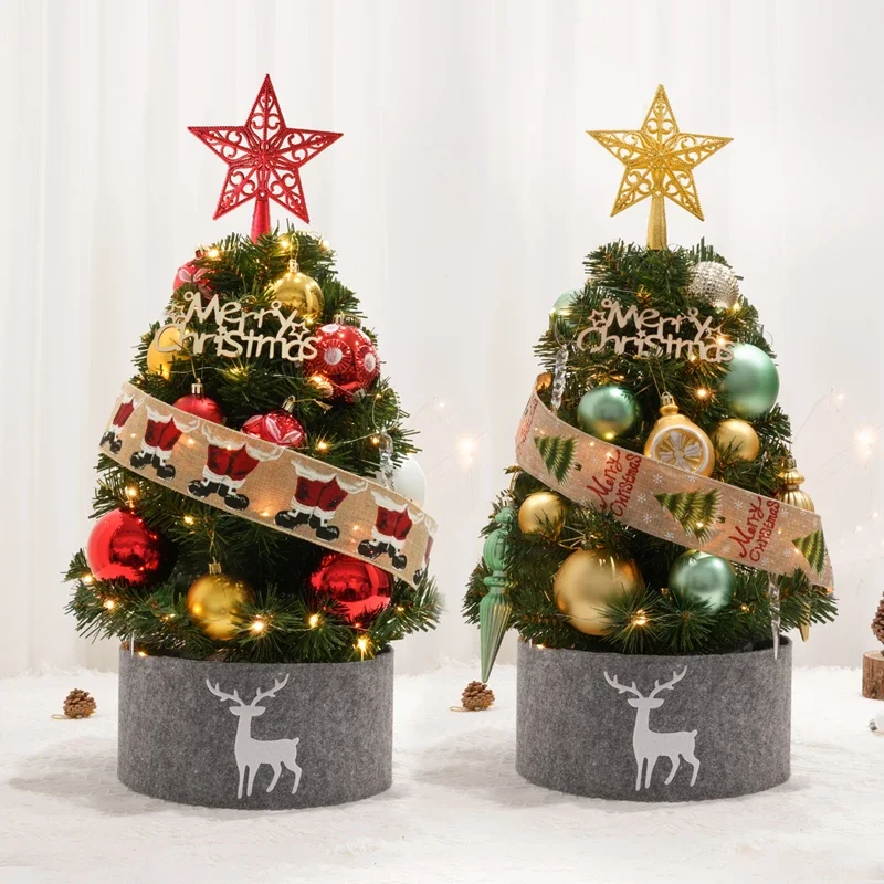 

2024 new Christmas tree household small desktop DIY creative ornament children's Christmas decoration gift set