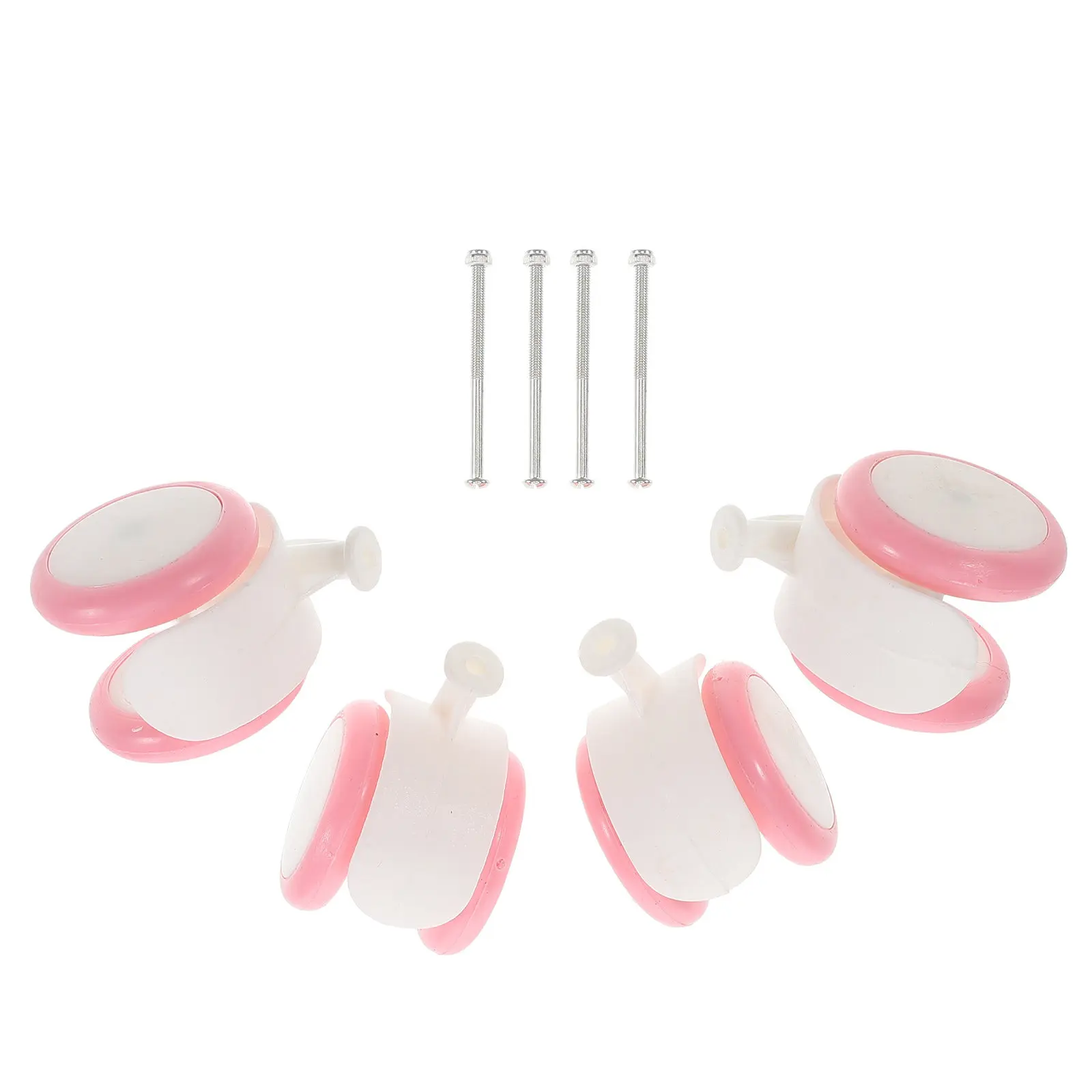 4Pcs Toddler Walker Replacement Wheels Universal Plastic Rubber Smooth Rolling Casters Easy Install Kids Walker Accessories