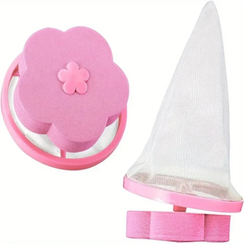 

Plum Blossom Washing Machine Filter Remove Dirty Hair Mesh Yarn Laundry Reusable Ball Pet Fur Lint Hair Catcher Clothe Cleaning