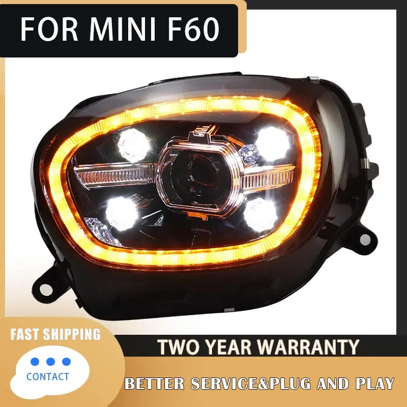 Car Lights For Mini F60 Countryman 2016-2021 LED Auto Headlights Assembly Upgrade Diamond Design Projector Lens Tool Accessories