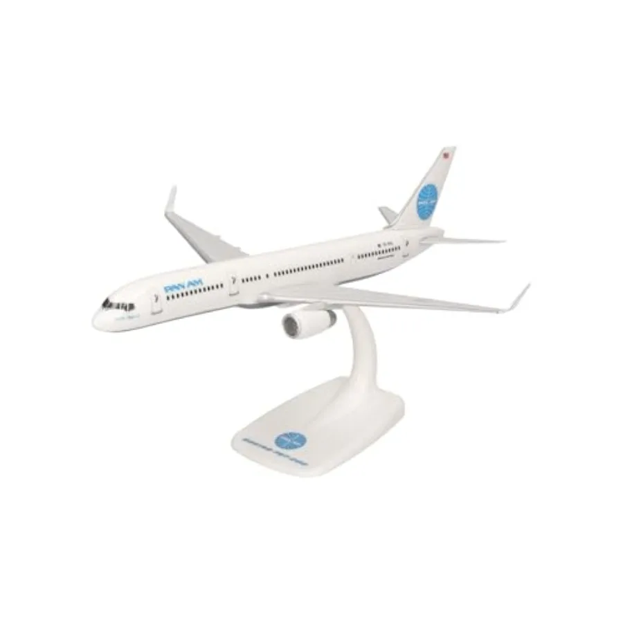 

Snap-fit Airplane Model Boeing 757-200 Transatlantic on Scale of 1:200, Plastic Miniature with pedastal, Model Building, Collec