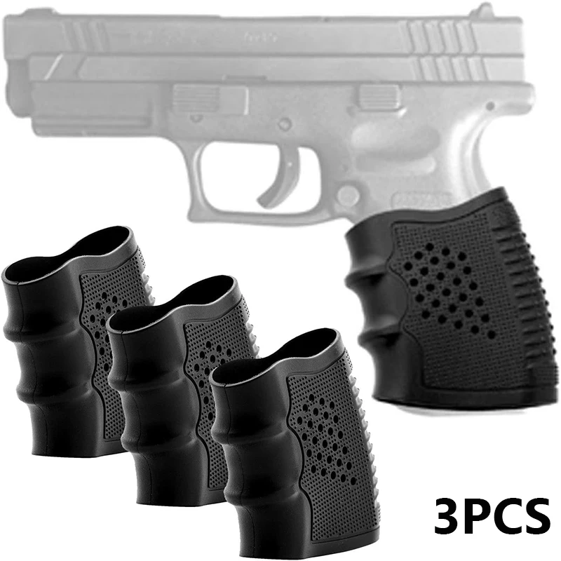 3 STKS Tactische Holster Grip Pistool Cover Universele Pistool Airsoft Mouw Rubber antislip Beschermhoes voor Glock 17 19
