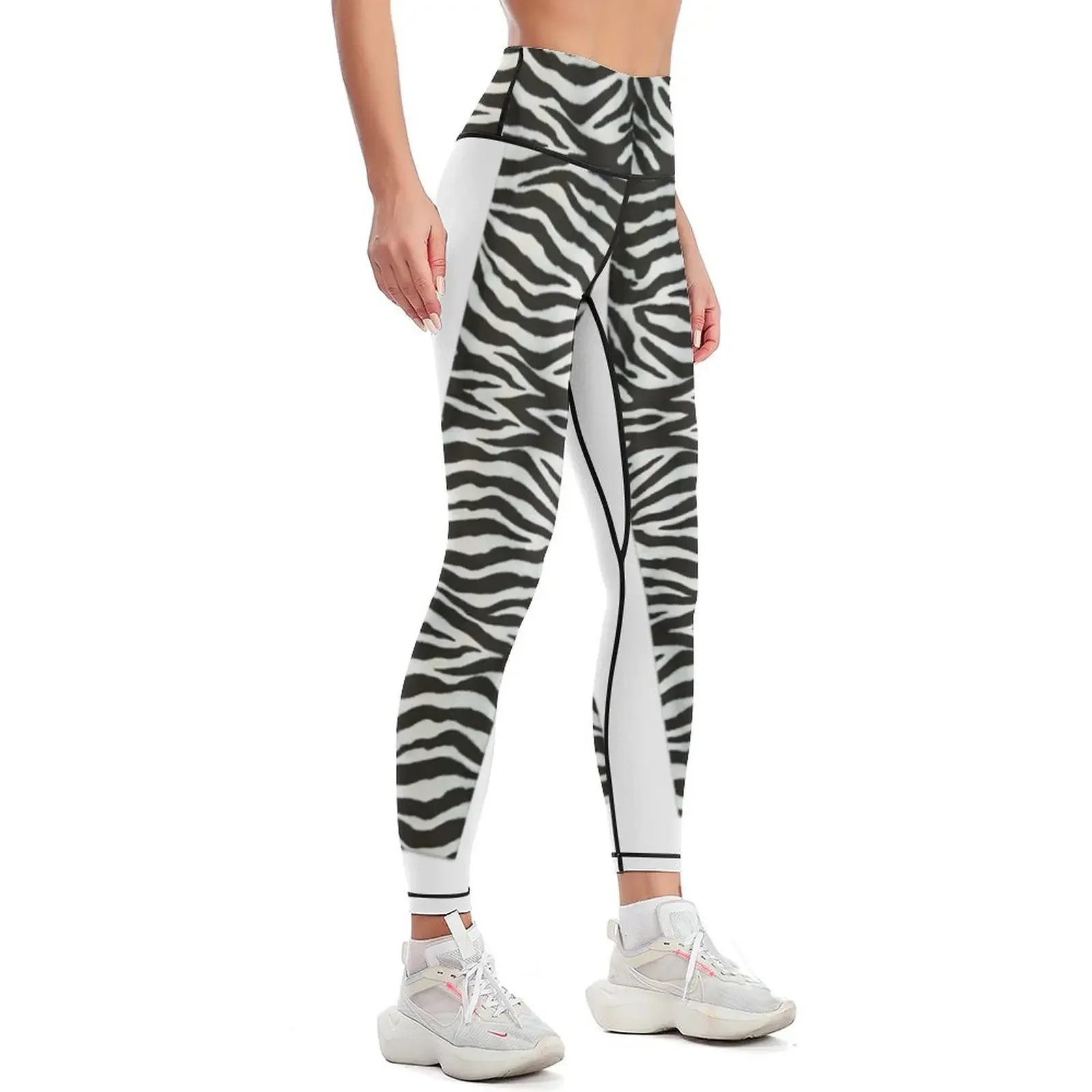 African design inspired by Zebra skin pattern (3) Leggings Sports female sporty woman push up Womens Leggings