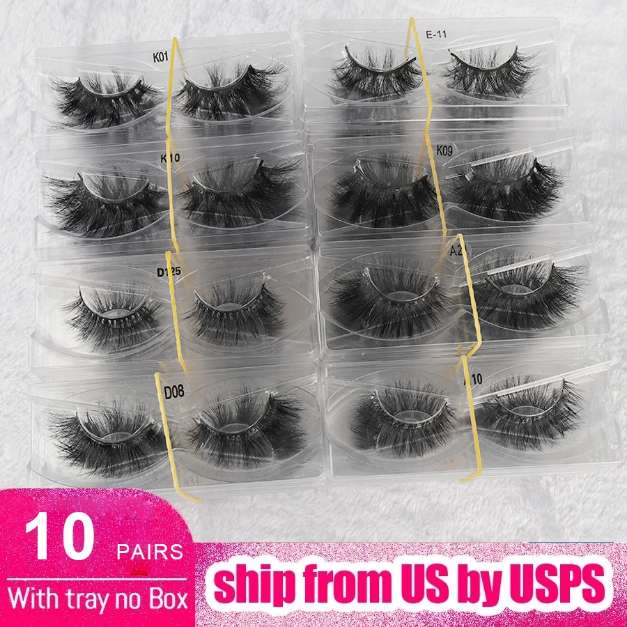 40 Styles 3D Mink Hair Wholesale 10 Pairs No Box Fake Eyelashes Soft Dramatic EyeLashes Cruelty Free lash extension supplies