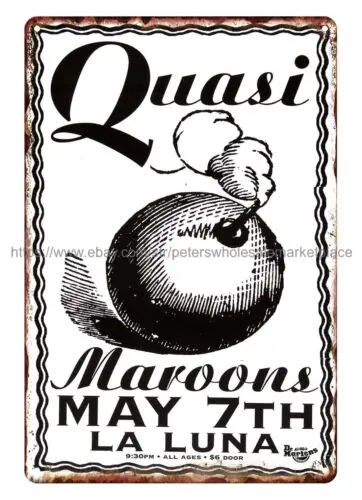 1990s Quasi La Luna Concert Poster metal tin sign