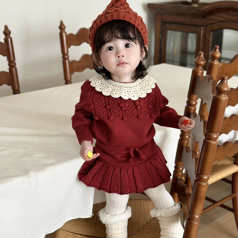 2024 New Autumn Children Clothes Infant Baby Girls Solid Color Knitting PP Shorts 0-4Yrs Baby Girls Knitted Shorts Kids Shorts