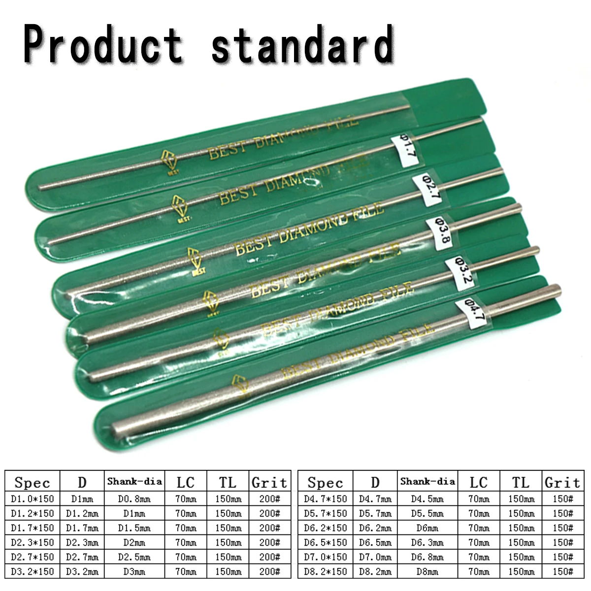 Best Diamond Reaming File with Round Bar Grinding Tool 1-8.2mm Jade Alloy Die File Wholesale