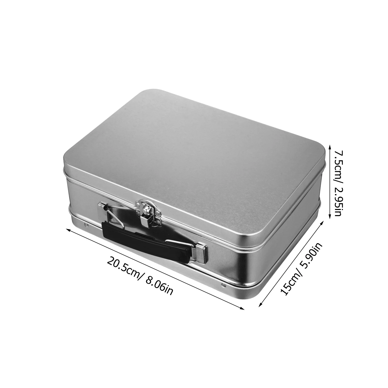 Storage Box Container Keepsake Holder Jewelry Suitcases Tinplate Child Food Containers with Lids