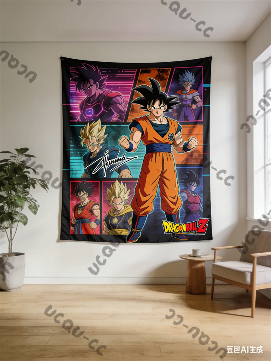 

Гобелен «Драгон Болл Зет», эксклюзивная лимитированная серия для фанатов аниме, классический настенный декор с изображением Сайяна Гоку для спальни и общежития