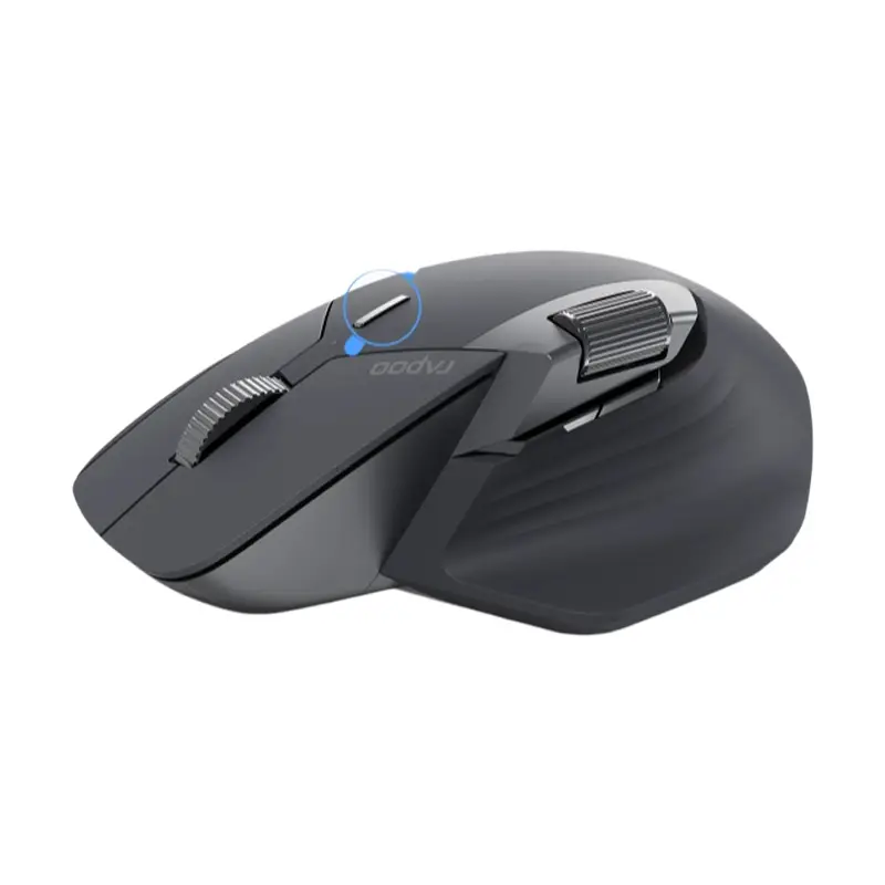 Rapoo MT760L/MT760M Mouse sem fio recarregável multimodo ergonômico 4000 DPI Suporte até 4 dispositivos Mouse Bluetooth