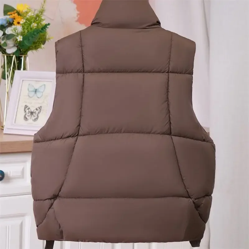 Autumn Winter 2025  Plus Size Women's Down Cotton-padded Vest Coat Female Elegant New Warm Waistcoat Jacket Fashion Overwear