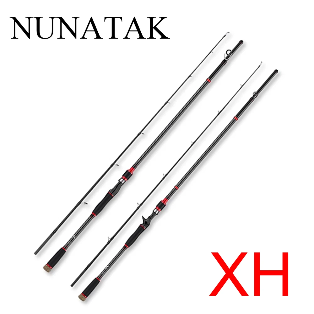 

2024 NUNATAK UNBREAKABLE Lei Qiang Fishing Rod XH/XXH 2 Sections High Carbon fishing Rod Super Hard Lightweight Design Sea Rods