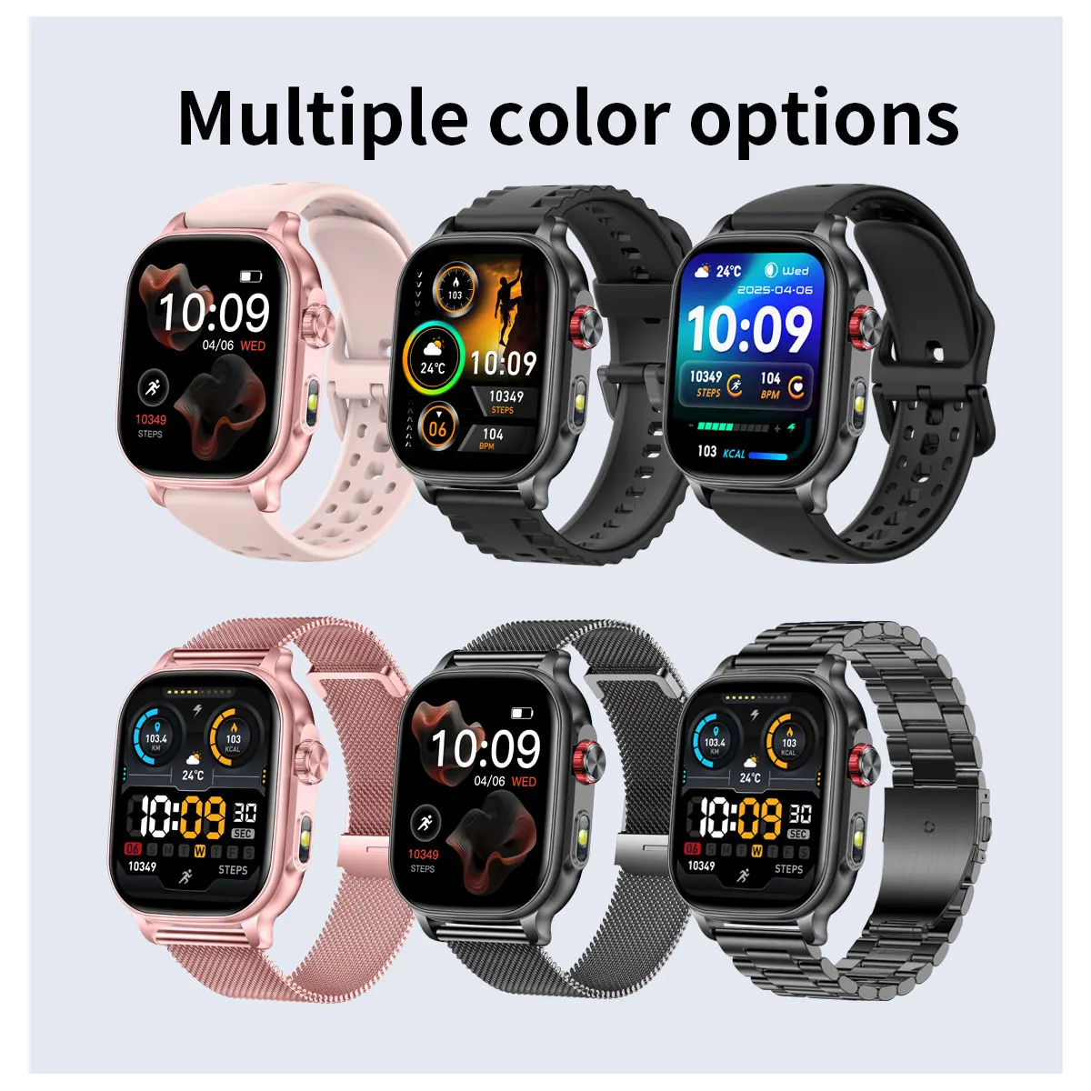 2026 Neue Smartwatches 2,01" AMOLED HD-Bildschirm 1400mAh Akku Bluetooth-Anruf IP68 Wasserdicht Smartwatch für Damen für Android iOS – Detail 18