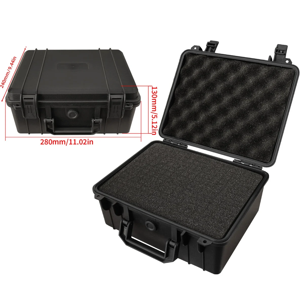 Waterproof Hard Toolbox Safety Protector Box Portable Organizer Storage Tool Case Impact Resistant Instrument Case With Sponge