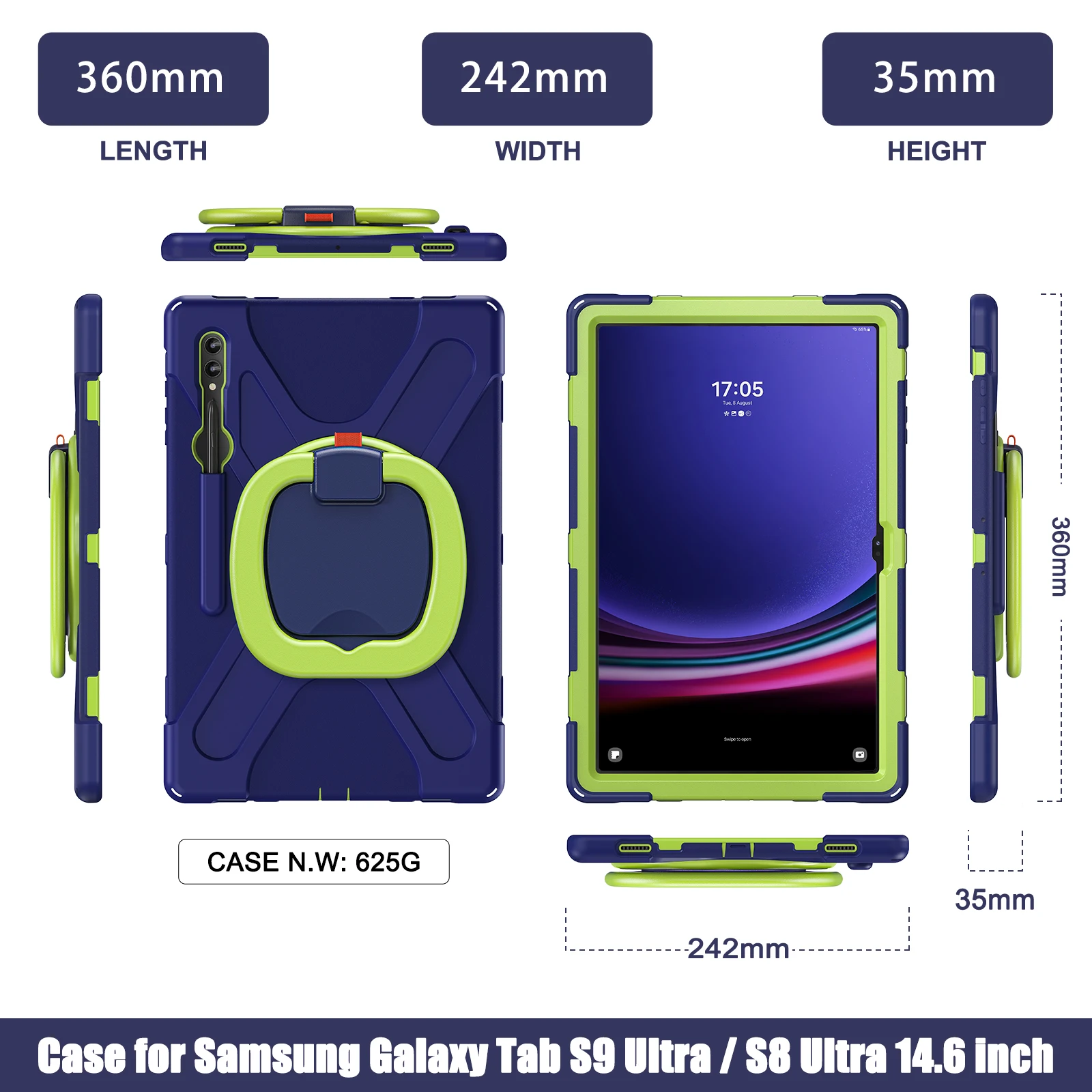 For Samsung Galaxy Tab S8 Ultra Case Case Drop Resistant 14.6