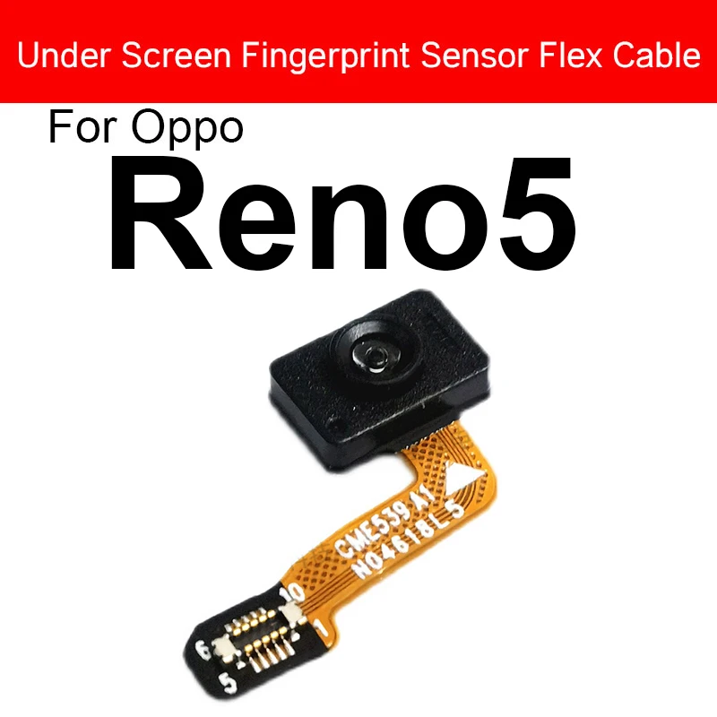 Under Screen Fingerprint Sensor Flex Cable For OPPO Reno Z 2Z 2 3 4 5 6 Pro 4G 5G Under Home Button Touch Fingerprint Sensor