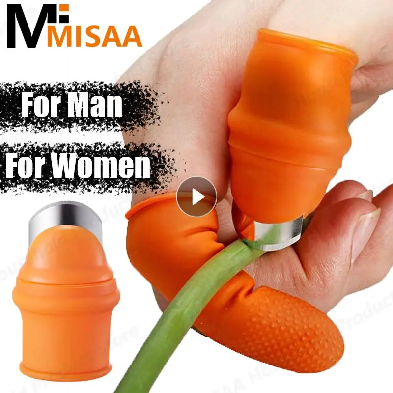 Tijeras de podar de cocina, separador de vegetales y plantas, herramientas de dedo, cortador de pulgar, multifunción, jardinería, 1 piezas
