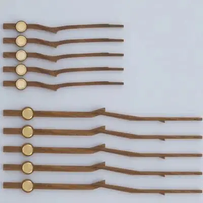 

5Sets Wooden Pointer Clock DIY Parts Replacement Movement Hands for Frameless Wall Clock Craft Decor Supplies Accessories