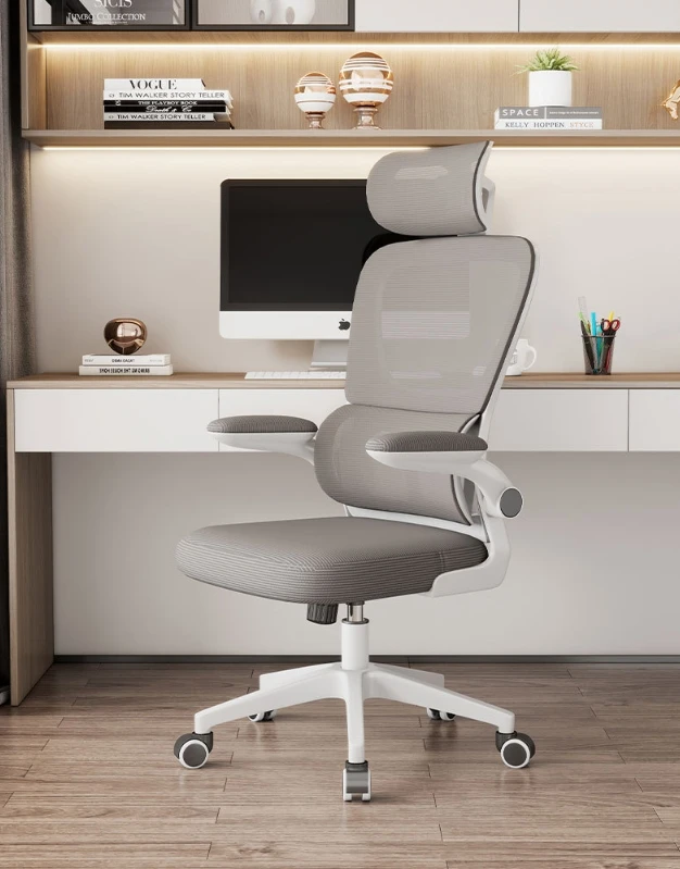 Chaise de bureau ergonomique à double dossier, siège d'ordinateur pour la maison, assis longtemps, pas fatigué, pour le personnel de l'entreprise