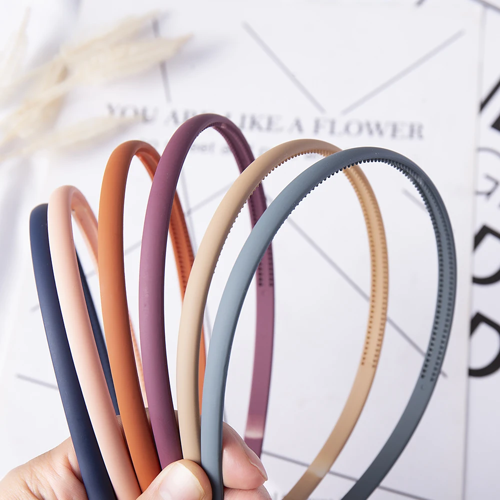 Women Simple Headband Colorful Matte Non-slip Elastic Hairbands Outdoor Hair Hoop Bands Headwear Fashion Girls Hair Accessories