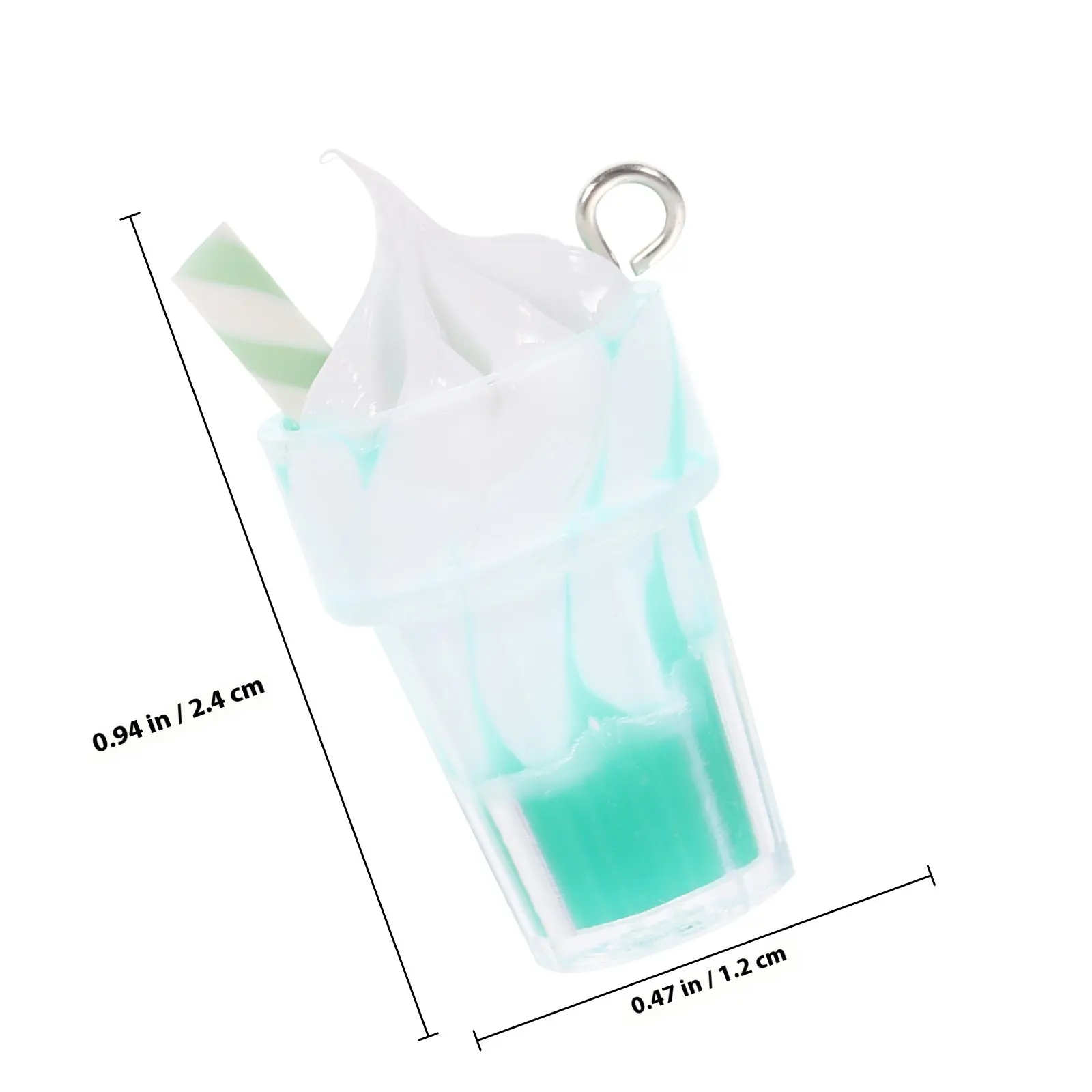 30Pcs Ice Cream Cup Pendant Charms Resin DIY Jewelry Necklace Earrings Bracelets Keychain Decorations Mini Resin Ice Cream Cup