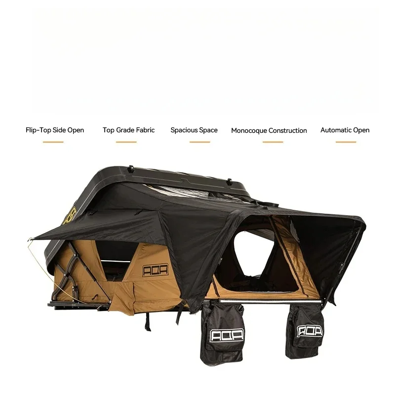 Factory Hot Sale-High Quality ADA OVERLAND Wholale Hard 4X4 Rooftop , Waterproof Outdoor Camping Tent Set -4 Peopl