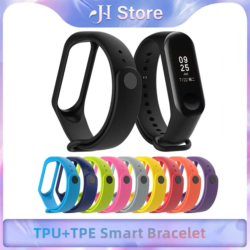 Pulsera inteligente con película de TPU y TPE para Xiaomi Mi Band 4, Correa deportiva para reloj inteligente, 5 unidades