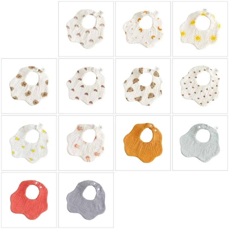 

Newborn Saliva Towel Feeding Bibs Baby Bib Burp Cloths Baby Bibs Drooling Apron G2TD