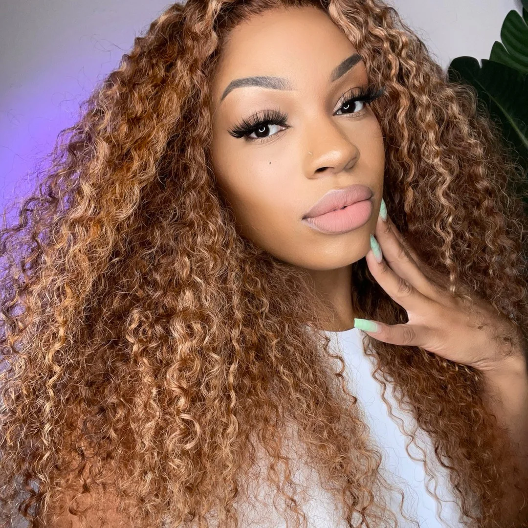 30 Inch Lace Front Wig 13x4 Curly Highlight Ombre Lace Front Wig Human Hair 13x6 Hd Lace Frontal Wig Brazilian Human Hair Choice