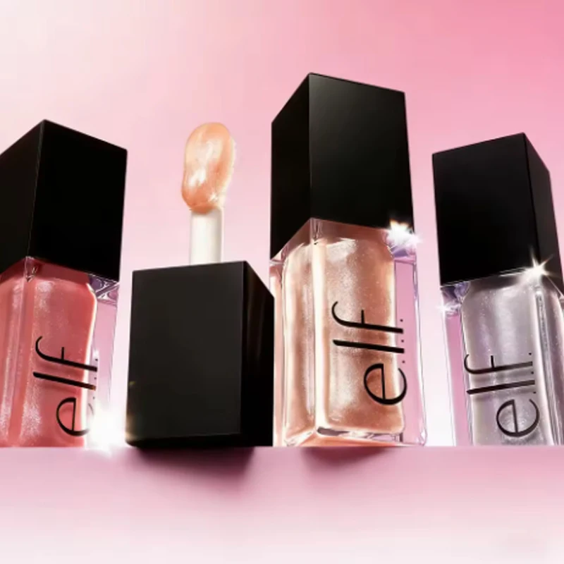 Elf Makeup Pearlescent Glitter Lip Oil Nourishing Waterproof Lasting Shimmer Lipstick Women Plump Glossy Non Stick Cup Cosmetics
