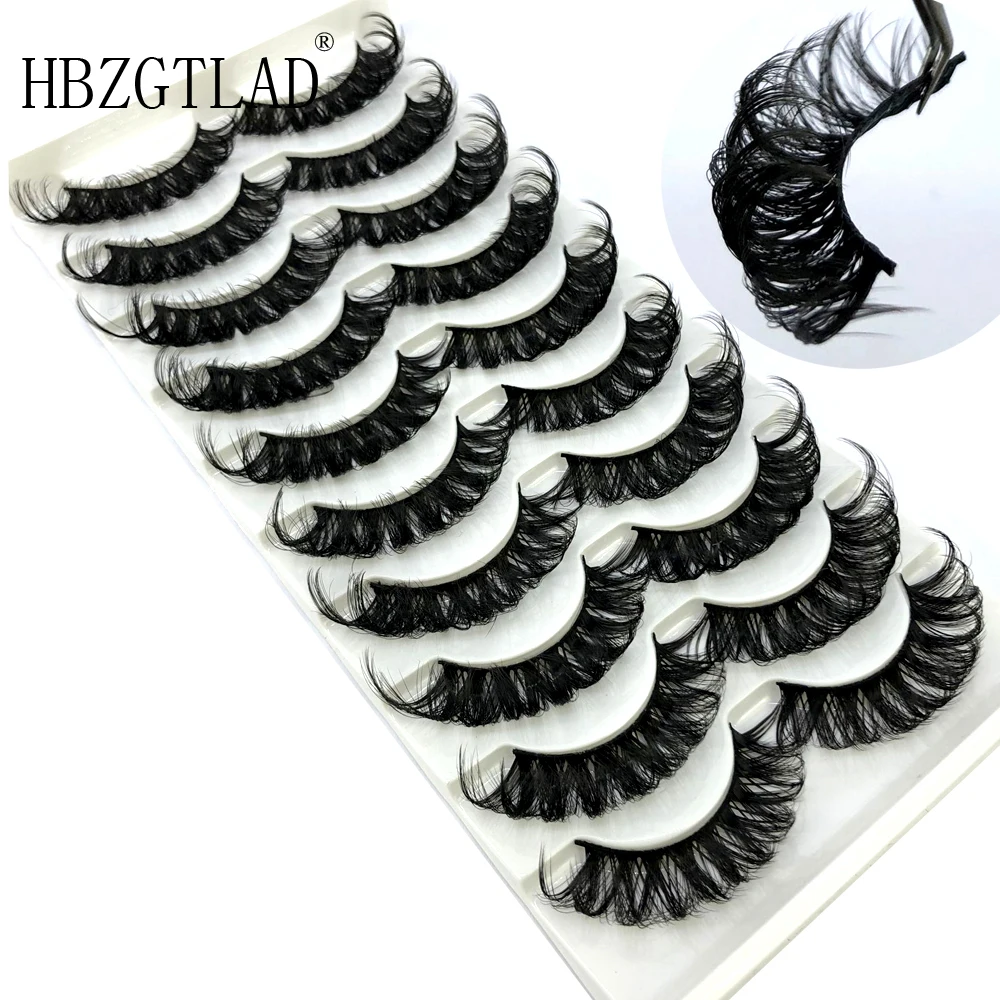 HBZGTLAD nowe rzęsy DD Curl 10-23mm rosyjski sztuczne rzęsy 3D rzęsy z norek wielokrotnego użytku puszyste sztuczne rzęsy przedłużanie rzęs